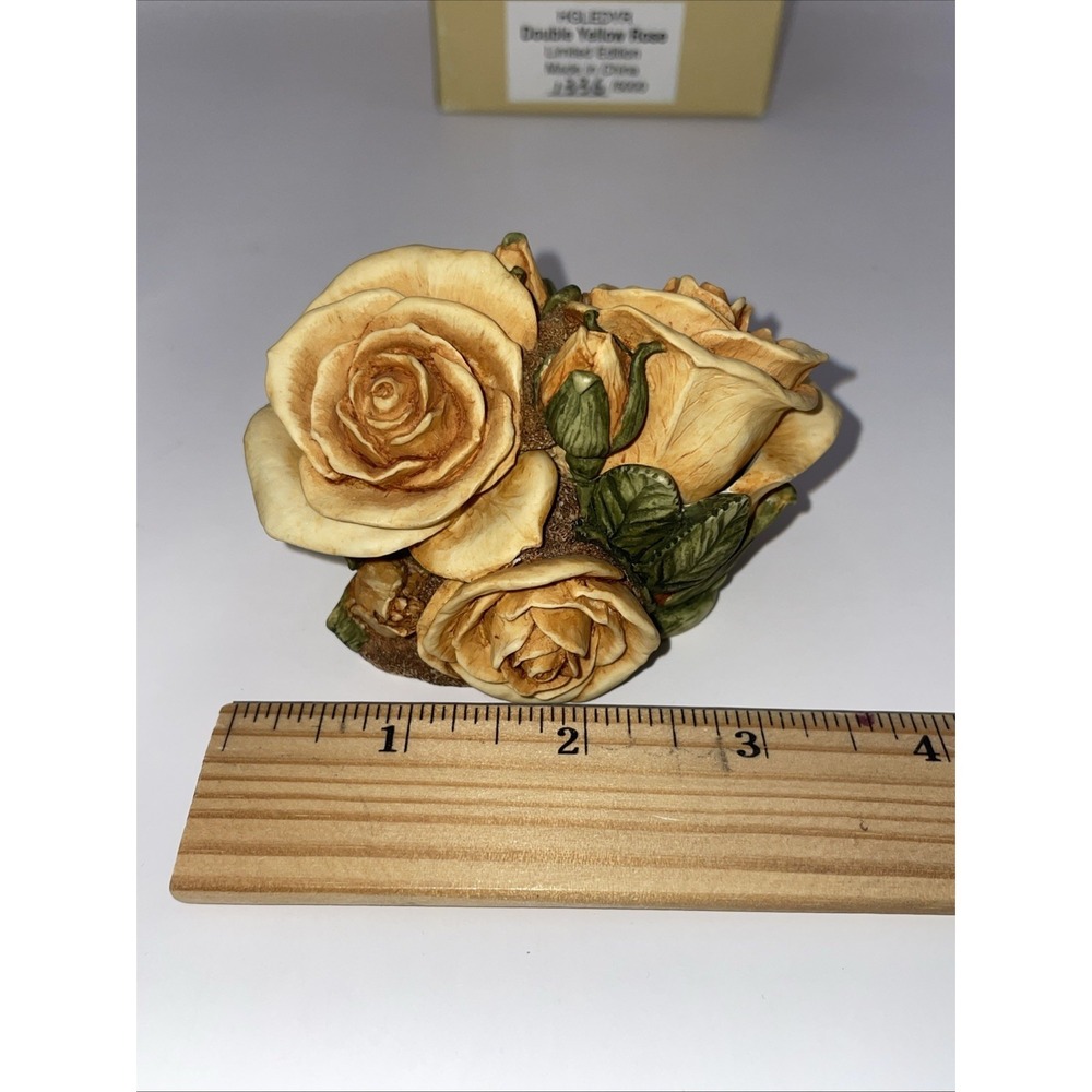 Harmony Kingdom~ Limited Edition~ DOUBLE YELLOW ROSE Numbered & Signed - Picture 10 of 10